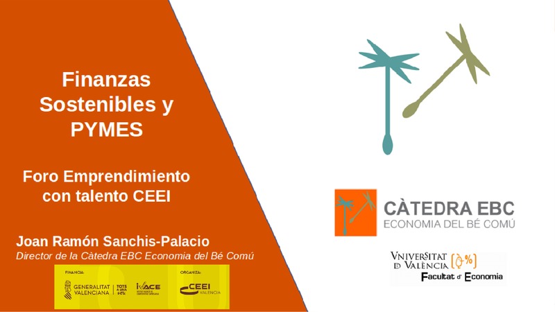 Presentación Joan Ramón Sanchis 'Finanzas sostenibles y pymes. Casos de inversión con valor añadido descarga'