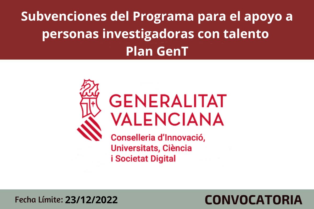 Ayudas Investigadores Plan GenT 2022[;;;][;;;]