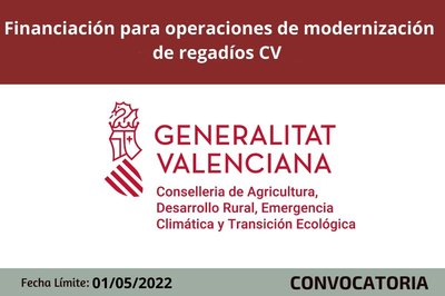 Bases reguladoras al programa de financiación para operaciones de modernización de regadíos