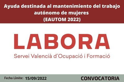 Ayuda destinada al mantenimiento del trabajo autónomo de mujeres -EAUTOM 2022