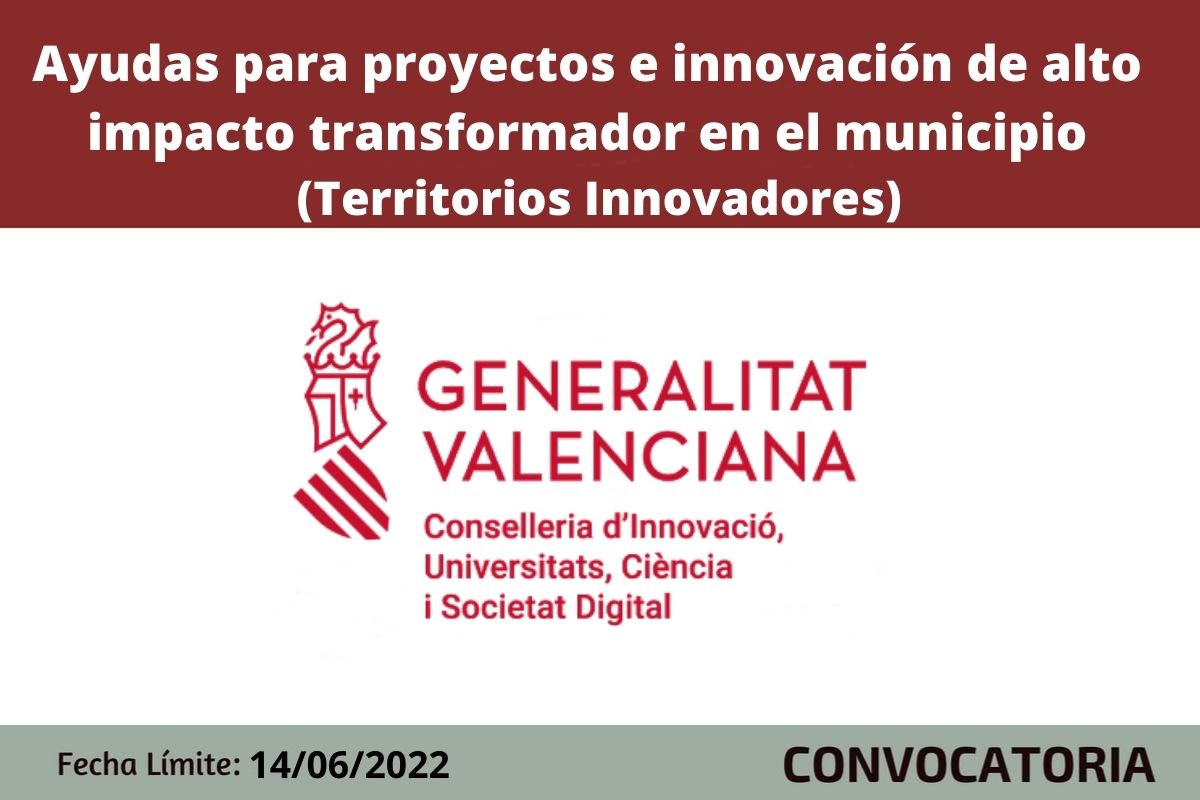 Ayudas para proyectos de innovación de alto impacto transformador en el municipio (Programa I)