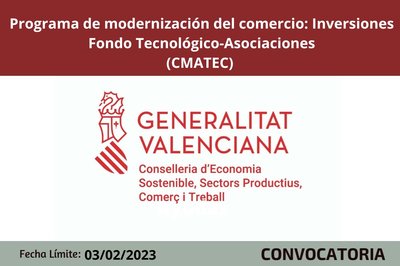 Ayudas al Programa de modernización del comercio: Inversiones Fondo Tecnológico-Asociaciones (CMATEC)