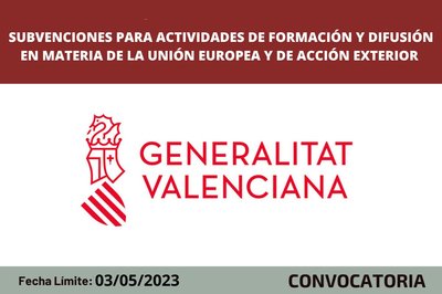 Subvenciones a la formaci�n y difusi�n en materia de la Uni�n Europea y de acci�n exterior