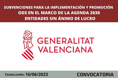 Subvenciones para la implementación y promoción ODS y Agenda 2030 entidades sin ánimo de lucro