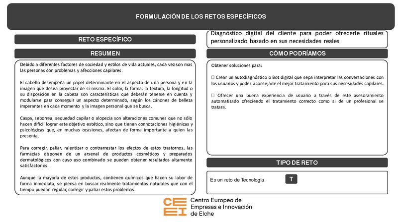 Diagn�stico digital del cliente para poder ofrecerle rituales personalizados basado en sus necesidades reales