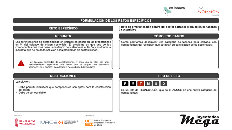 Reto de diversificaci�n dentro del sector calzado: producci�n de tacones sostenibles