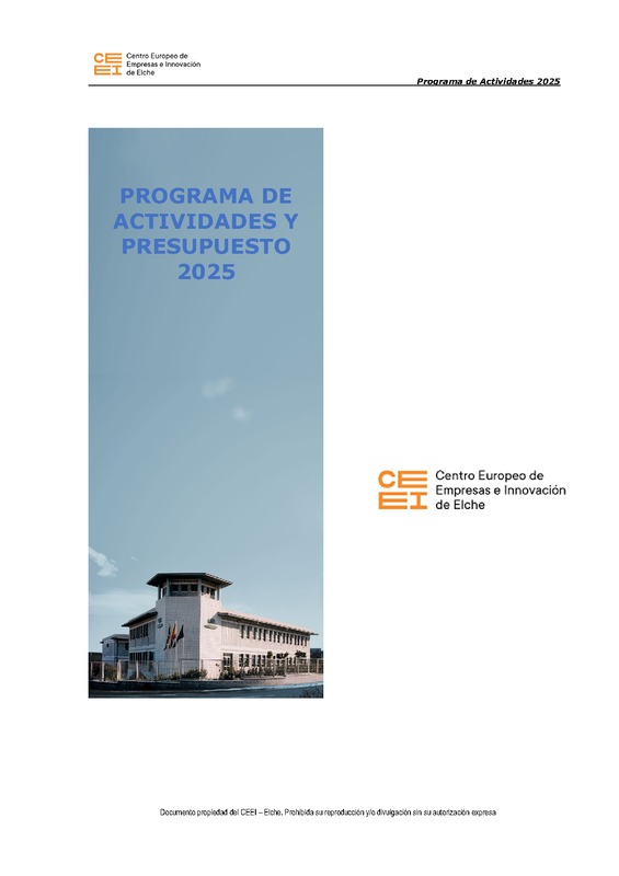 Programa Anual de Actividades y presupuesto 2025