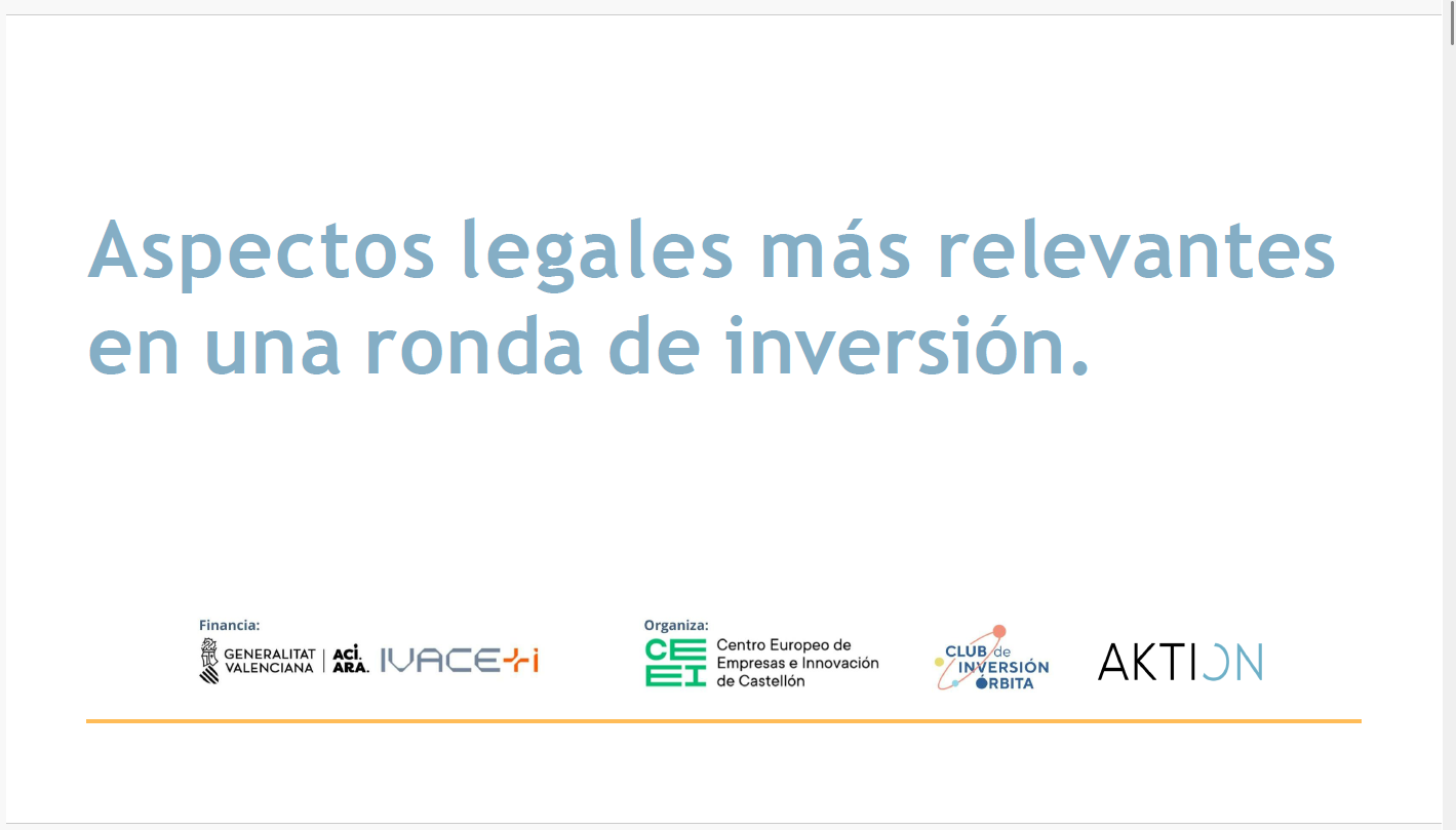 Aspectos Legales Ronda de Inversi�n