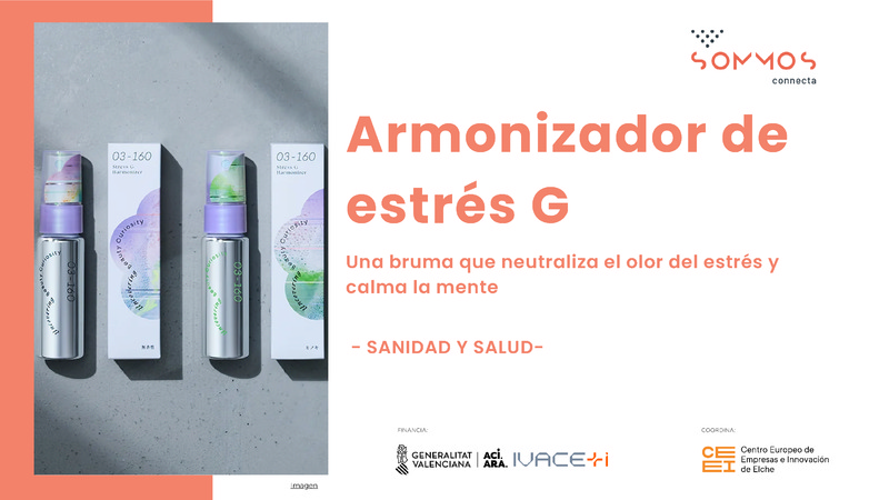 Armonizador de estrés G, una bruma que neutraliza el olor del estrés y calma la mente