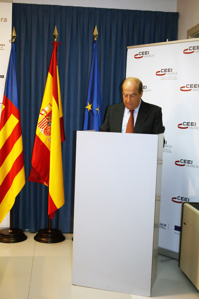 Jesús Casanova durante la entrega de los premios