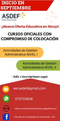 Cursos oficiales con compromiso de colocación