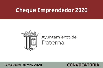 Cheque emprendedor 2020 Paterna