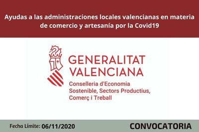 Ayudas en materia de comercio y artesanía por la Covid19