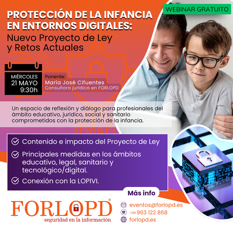 Webinar 21 de Mayo: Proteccin de la infancia en entornos digitales