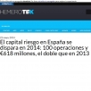 El capital riesgo en Espa�a 'ruge' en el arranque de 2014
