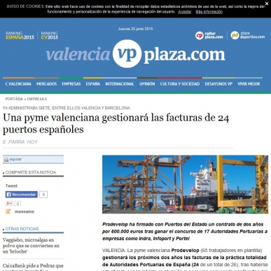 Prodevelop gestionará las facturas de 24 puertos españoles
