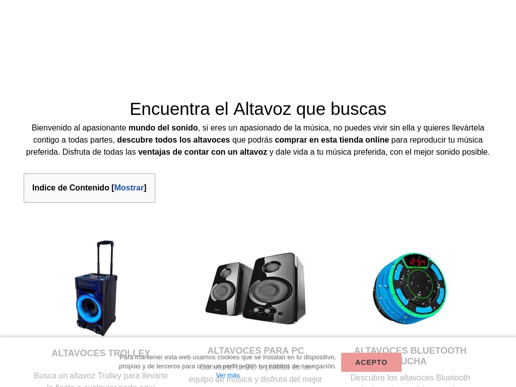 Altavoces para el mejor sonido.