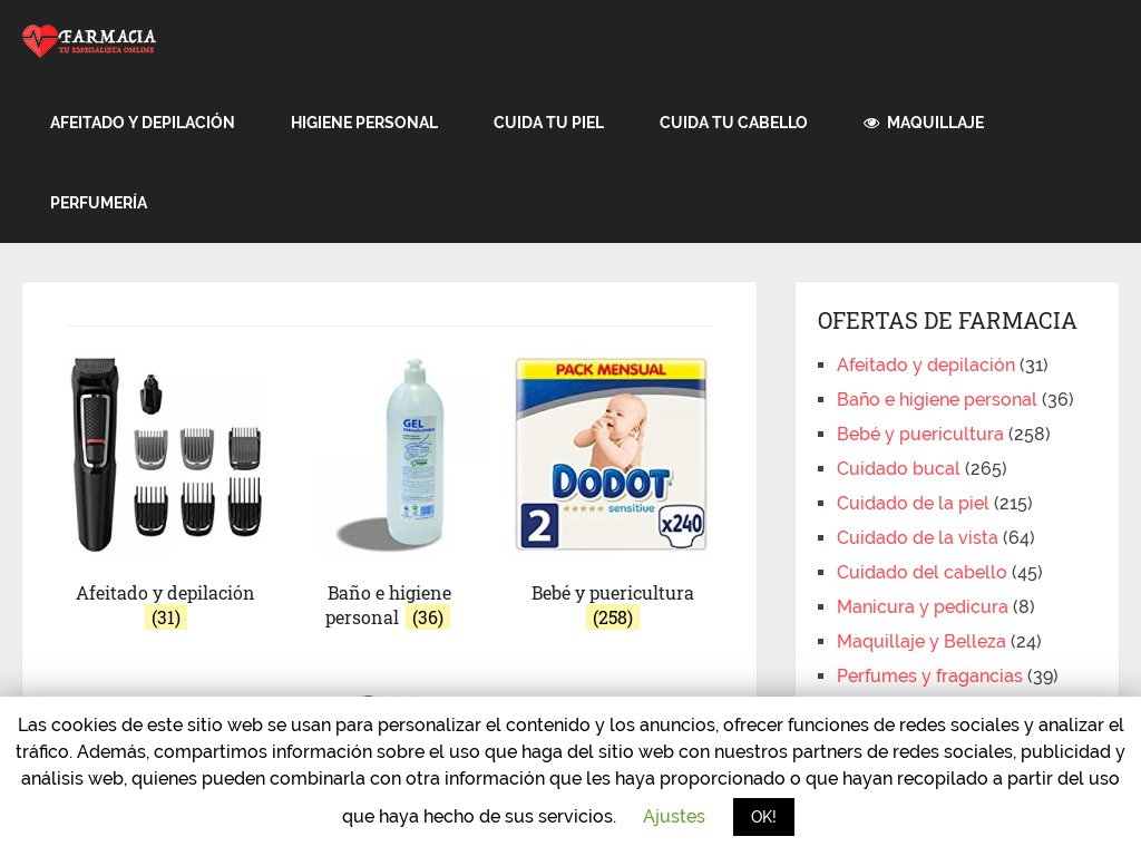 Ofertas De Farmacia, Parafarmacia Y Cosmetica Online