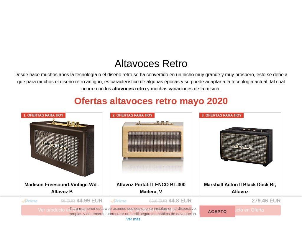 Altavoces Retro gua de compra Ofertas especiales!