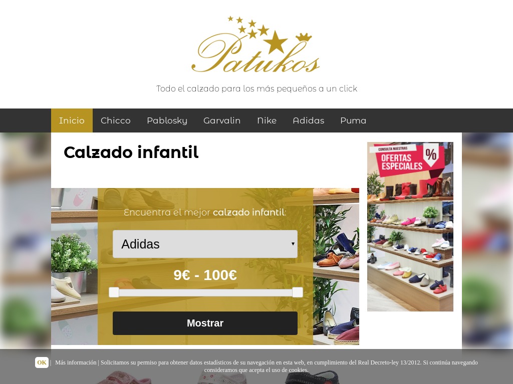 Calzado infantil al mejor precio