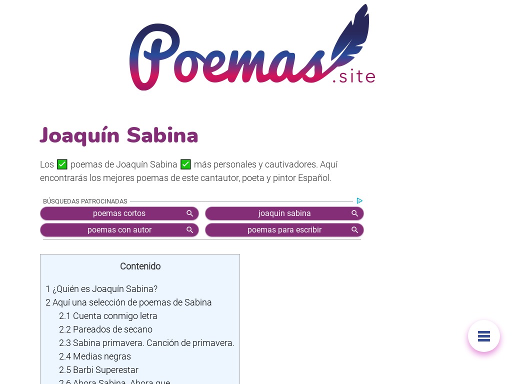 Poemas Joaqun Sabina