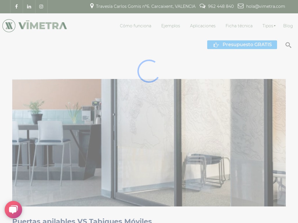 Puertas apilables VS Tabiques mviles - Vimetra.com