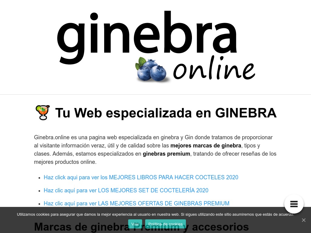 Tu web ESPECIALIZADA EN GINEBRA | Marcas GIN PREMIUM